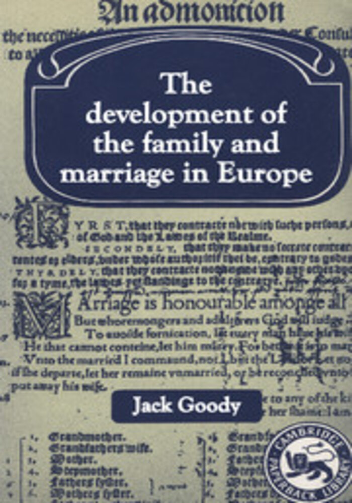 Development of the Family and Marriage in Europe