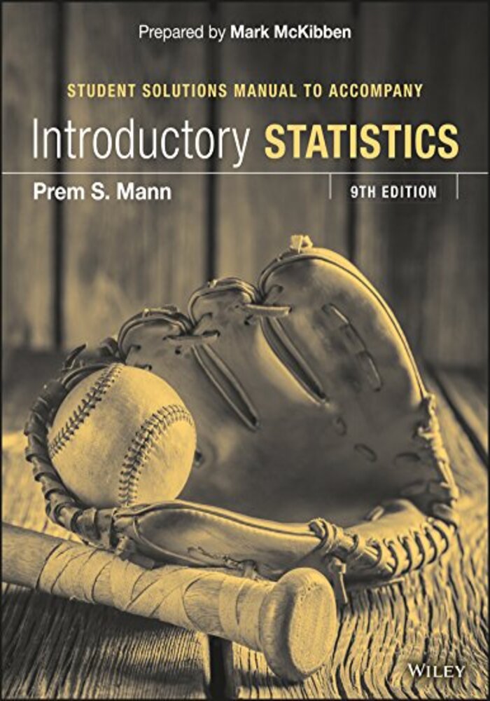 Introductory Statistics Student Solutions Manual