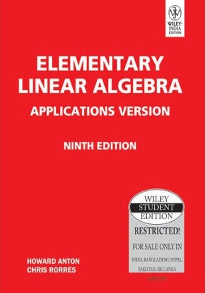 Elementary Linear Algebra Applications Version
